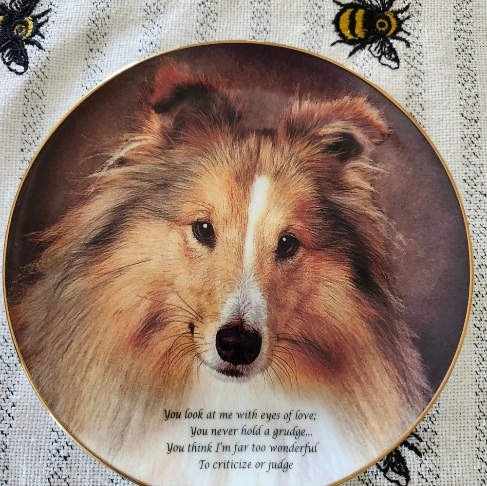 Collectible Shetland Sheepdog Decorative Plates - 3 Piece Set